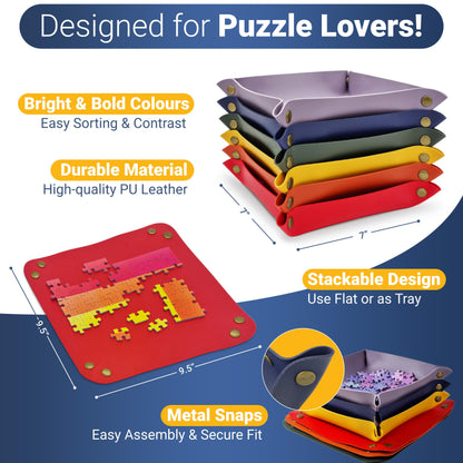 Stackable Jigsaw Puzzle Sorting Trays