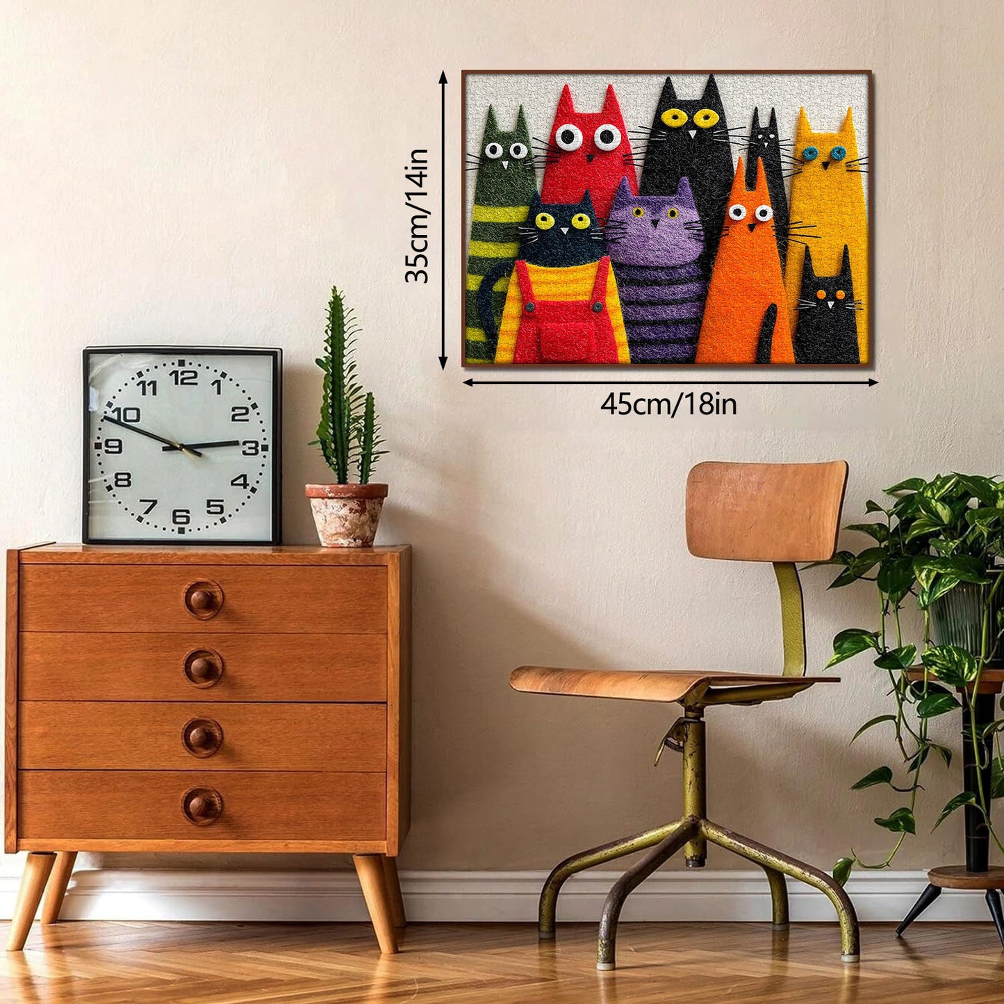 Cute Fuzzy Cats Wooden Jigsaw Puzzle 1000 Pieces