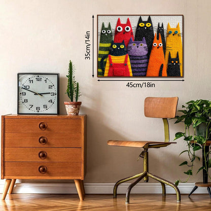 Cute Fuzzy Cats Wooden Jigsaw Puzzle 1000 Pieces