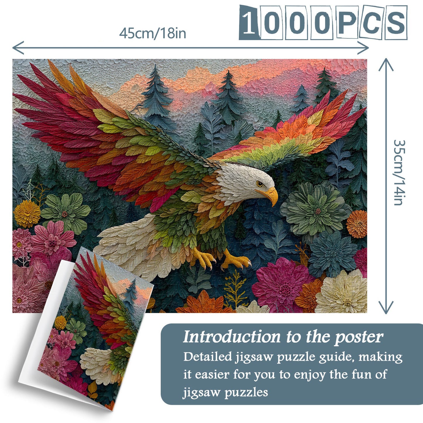 Leaf Eagle Wooden Jigsaw Puzzle 1000 Pieces
