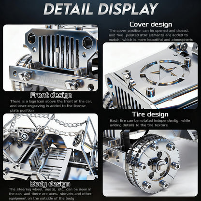 Steel Mechanical Iron Blood Jeep 3D Metal Puzzle