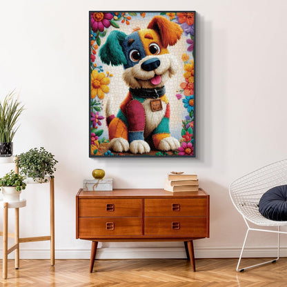 Patchwork Pup | 1000-Piece Wooden Jigsaw Puzzle