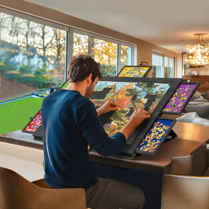 Tilting Puzzle Board with 2-in-1 Designed Stand & Cover