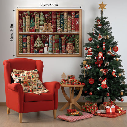 Cozy Christmas Bookshelf Jigsaw Puzzles 1000 Pieces