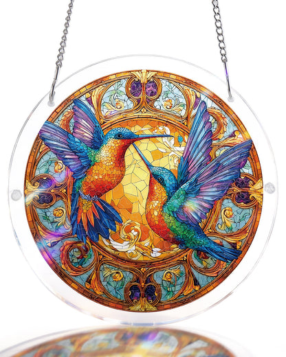 Twin Wings of Radiance Light Puzzle Suncatcher