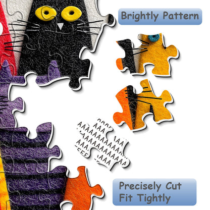 Cute Fuzzy Cats Wooden Jigsaw Puzzle 1000 Pieces