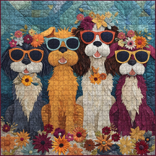 Happy Dogs Wooden Jigsaw Puzzle 1000 Pieces