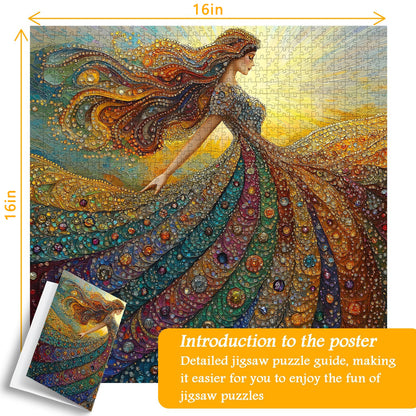 Gemstone Woman Wooden Jigsaw Puzzle 1000 Piece
