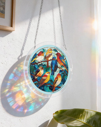 Glowing Feather Haven Puzzle Suncatcher