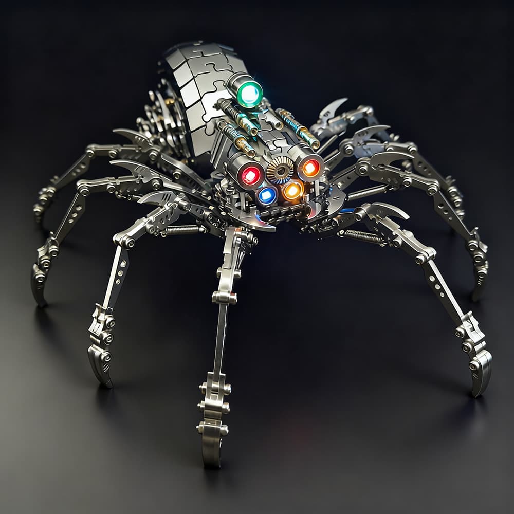 Spider 3D Steel Puzzles for Adults with Light