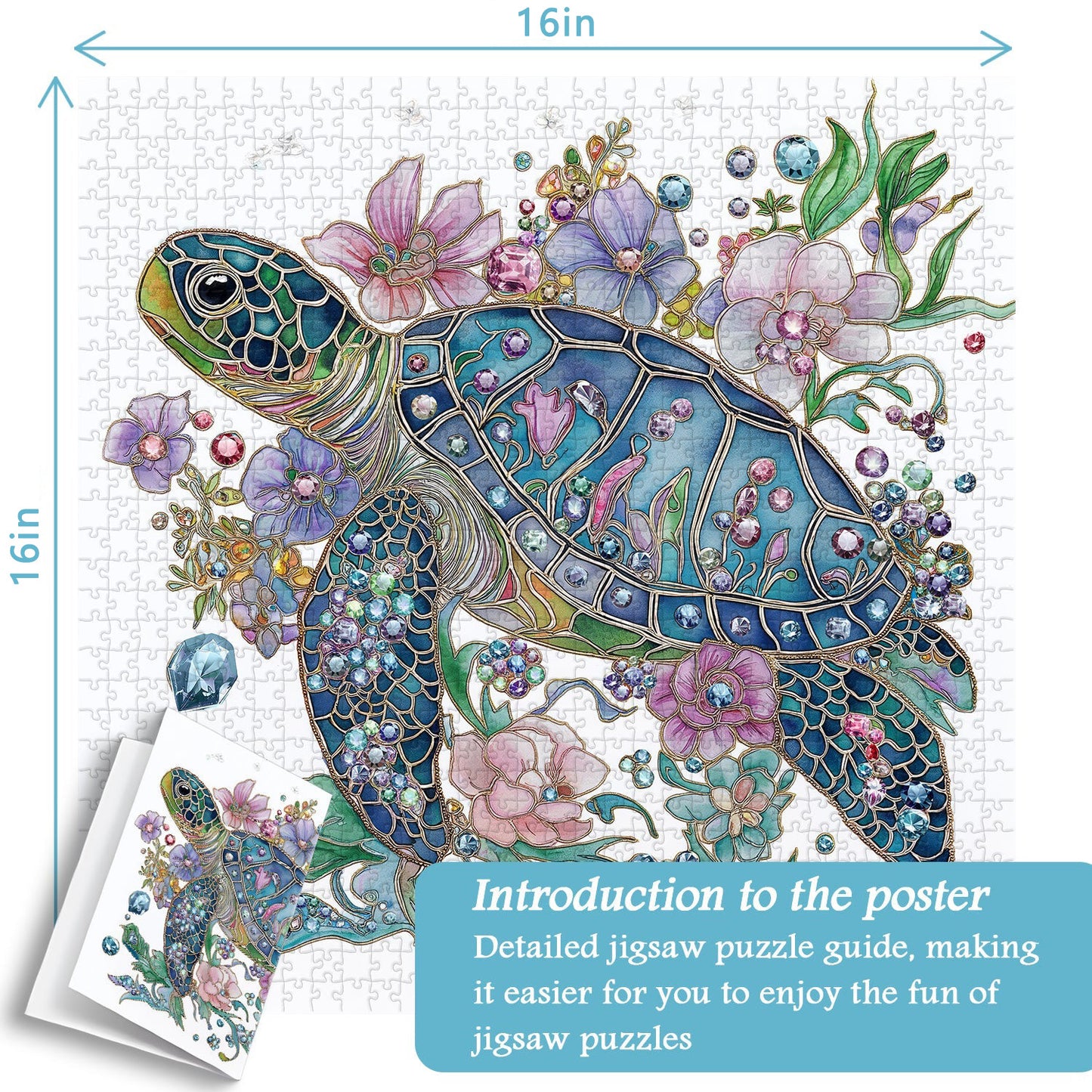Shining Turtle Wooden Jigsaw Puzzle 1000 Pieces