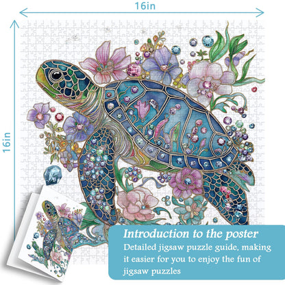 Shining Turtle Wooden Jigsaw Puzzle 1000 Pieces