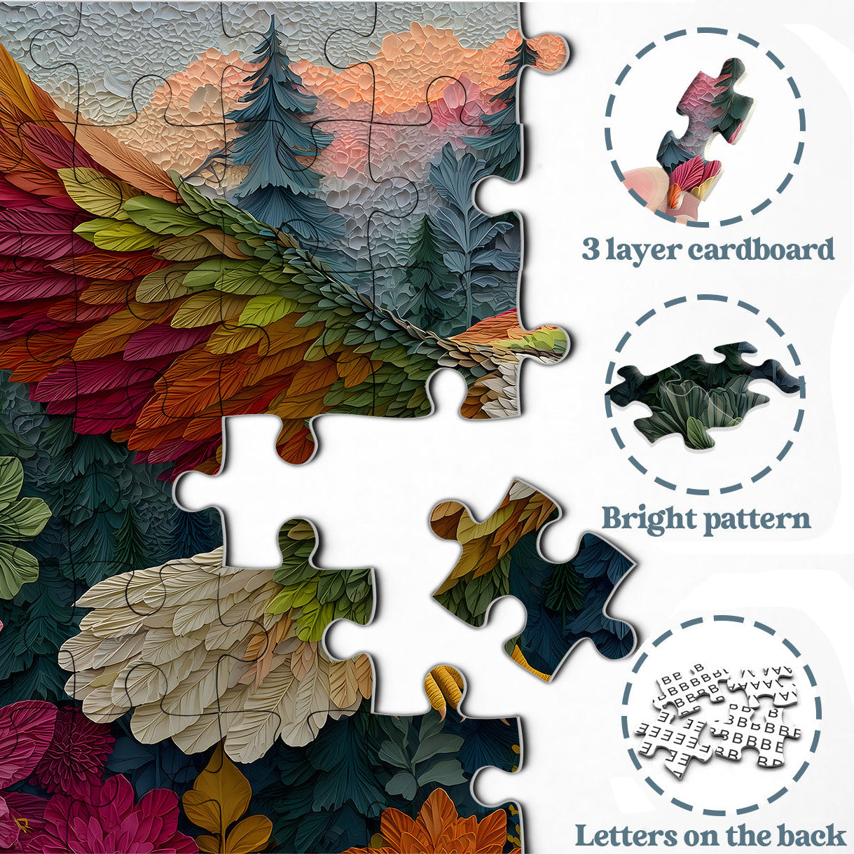 Leaf Eagle Wooden Jigsaw Puzzle 1000 Pieces