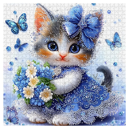 The Sapphire Kitten Wooden Jigsaw Puzzle 1000 Pieces