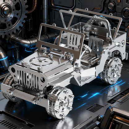 Steel Mechanical Iron Blood Jeep 3D Metal Puzzle