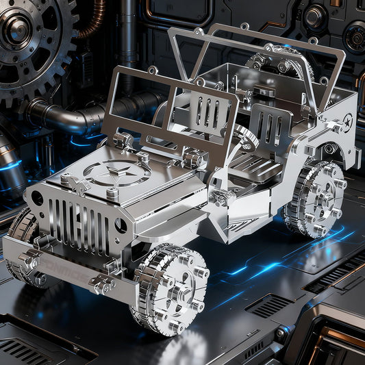 Steel Mechanical Iron Blood Jeep 3D Metal Puzzle
