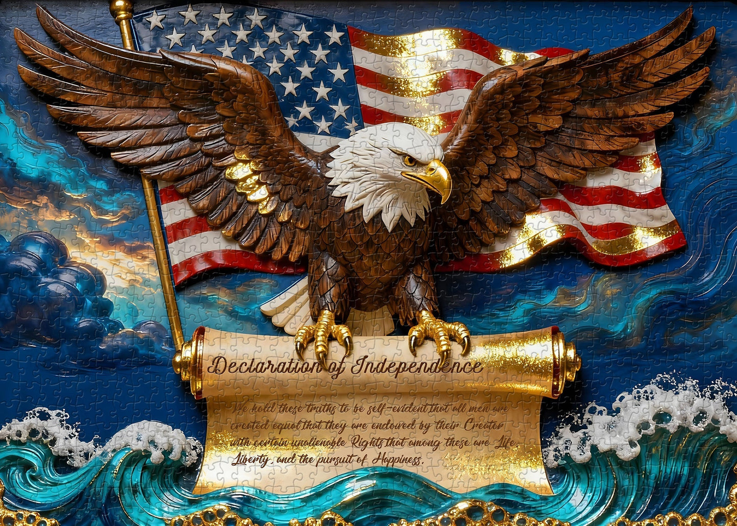 Eagle of Liberty Wooden Jigsaw Puzzle 1000 Pieces