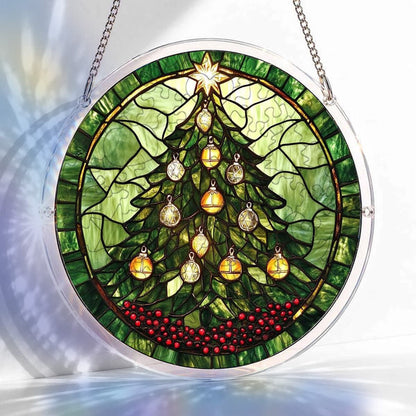 Christmas Tree Acrylic Jigsaw Puzzle Suncatcher