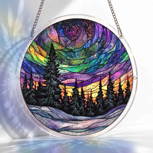 Northern Lights Acrylic Jigsaw Puzzle Suncatcher