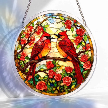 Cardinal Acrylic Jigsaw Puzzle Suncatcher