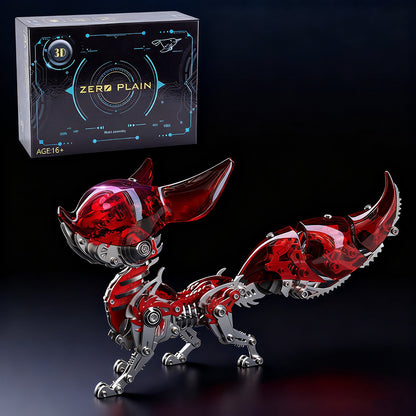 3D Steel Adjustable Mechanical Fox Metal Puzzle Model Kit