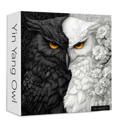 Black and White Owl Wooden Jigsaw Puzzle 1000 Pieces