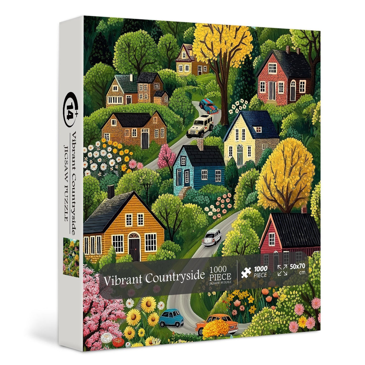 Vibrant Countryside | 1000-Piece Wooden Jigsaw Puzzle
