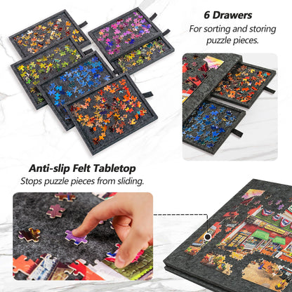 Tilting Puzzle Board with 2-in-1 Designed Stand & Cover