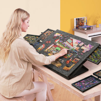 Tilting Puzzle Board with 2-in-1 Designed Stand & Cover