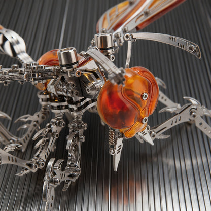 3D Steel Puzzle Wasp Model Kit with LED Lights