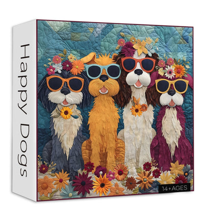 Happy Dogs Wooden Jigsaw Puzzle 1000 Pieces