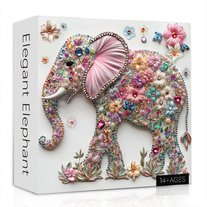 Elegant Elephant Wooden Jigsaw Puzzle 1000 Pieces