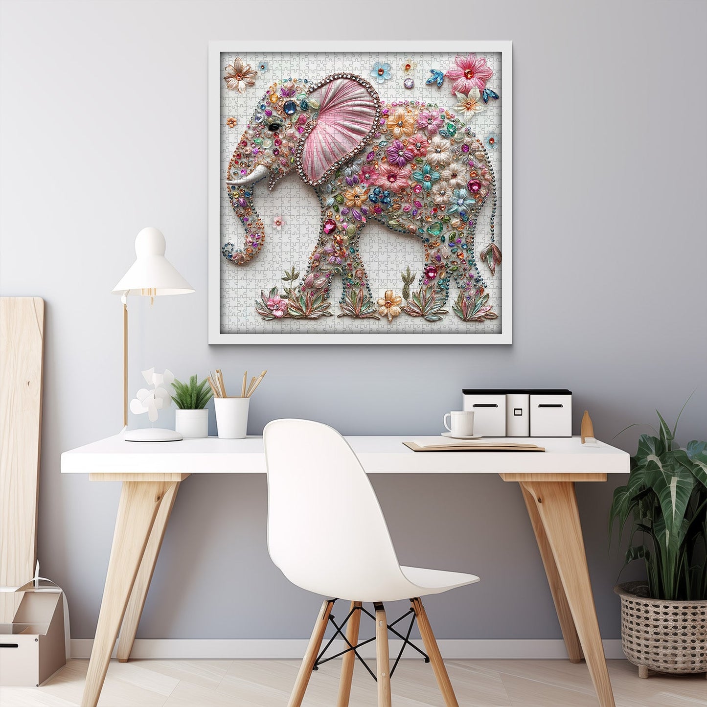 Elegant Elephant Wooden Jigsaw Puzzle 1000 Pieces
