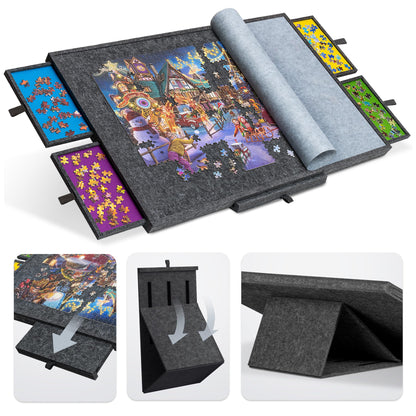 Tilting Puzzle Board with 2-in-1 Designed Stand & Cover