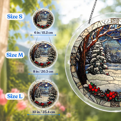 Snowy Forest Acrylic Jigsaw Puzzle Suncatcher