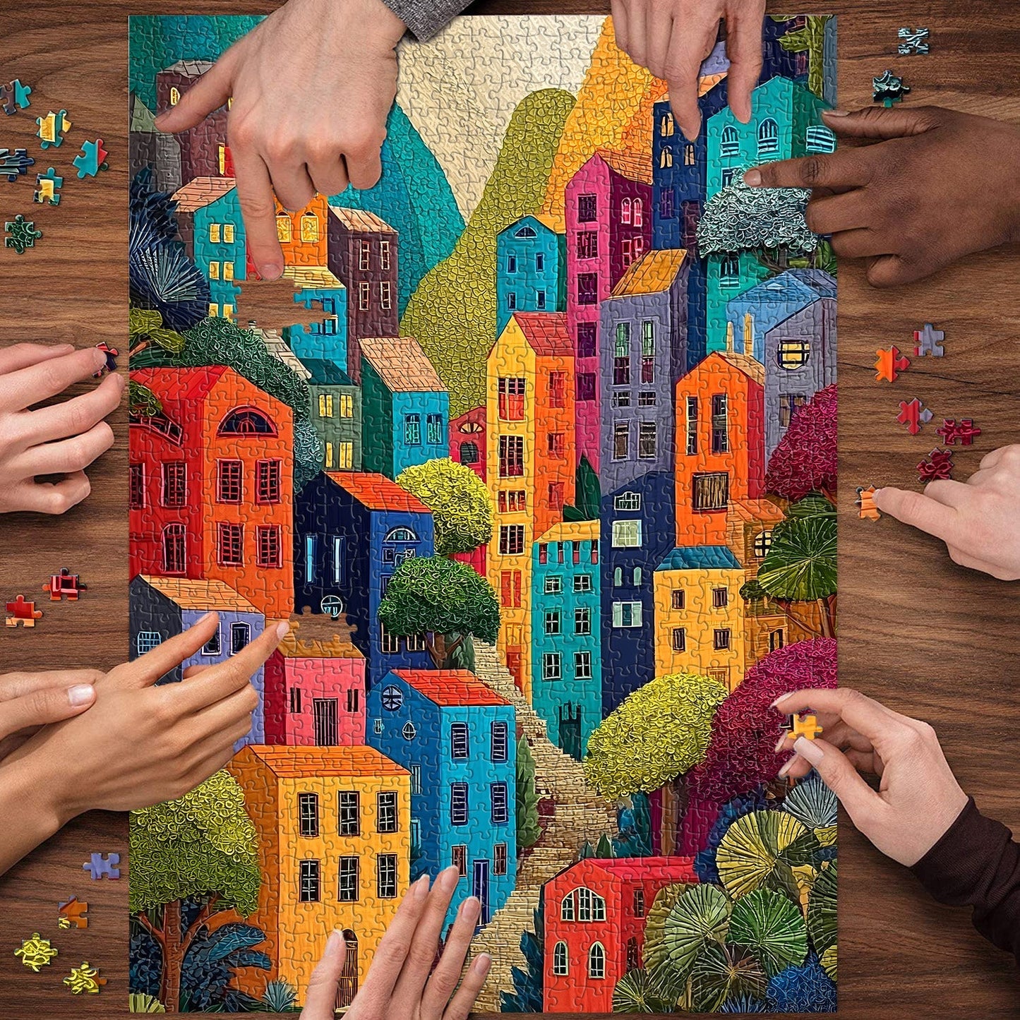 Mountain Palette Wooden Jigsaw Puzzle 1000 Pieces