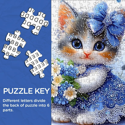 The Sapphire Kitten Wooden Jigsaw Puzzle 1000 Pieces