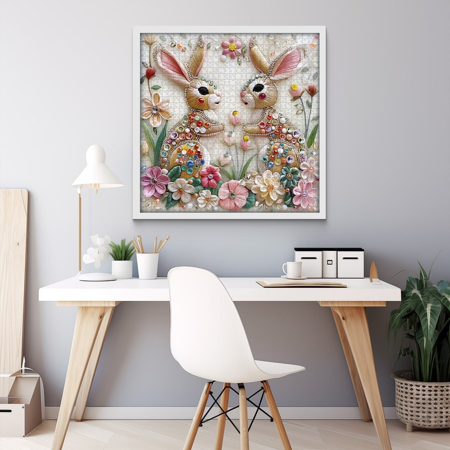 Diamond Bunny Wooden Jigsaw Puzzle 1000 Pieces