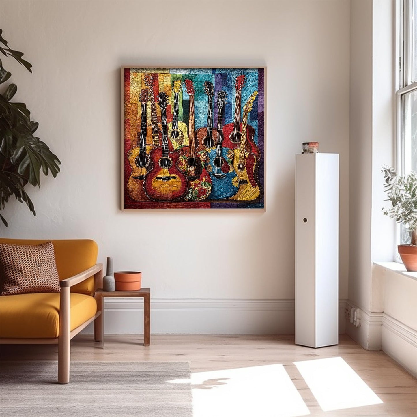 Fabric Guitar Wooden Jigsaw Puzzles 1000 Pieces