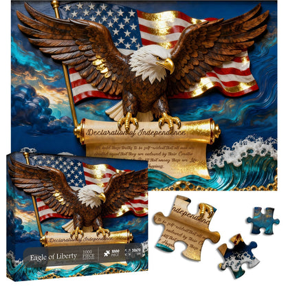 Eagle of Liberty Wooden Jigsaw Puzzle 1000 Pieces