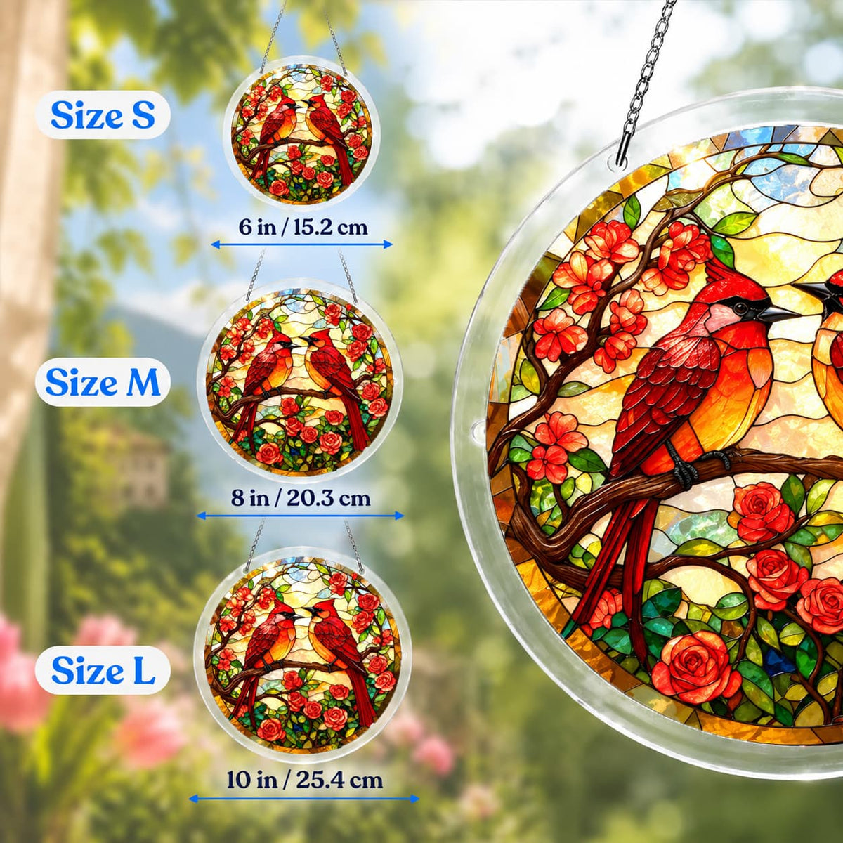 Cardinal Acrylic Jigsaw Puzzle Suncatcher