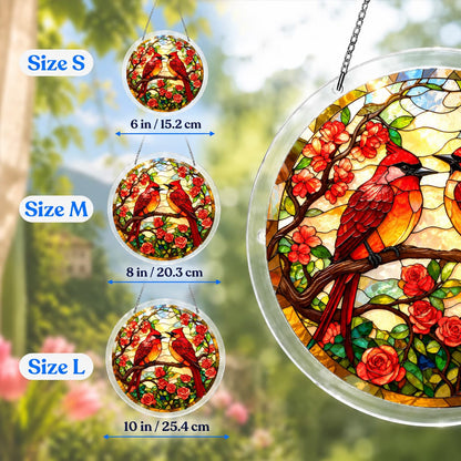 Cardinal Acrylic Jigsaw Puzzle Suncatcher