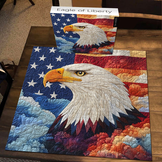The Quilted Eagle Wooden Jigsaw Puzzle 1000 Pieces