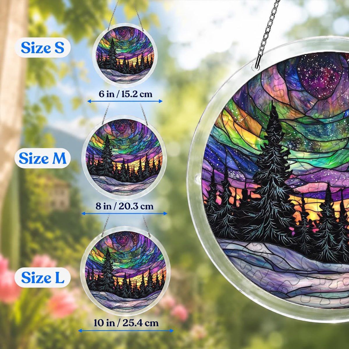 Northern Lights Acrylic Jigsaw Puzzle Suncatcher