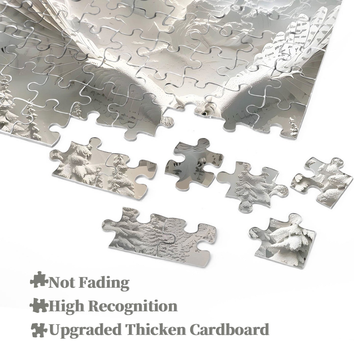 Owl In Snow Wooden Jigsaw Puzzle 1000 Pieces