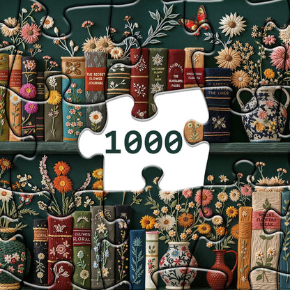 Blooming Bookshelf Jigsaw Puzzles 1000 Pieces