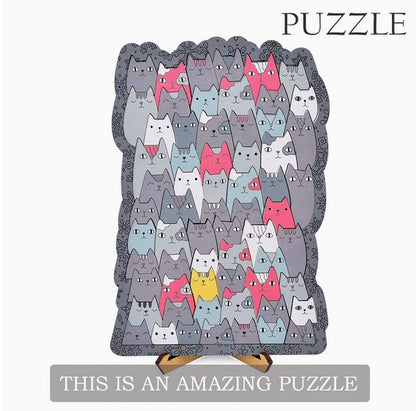 🐾Cat Shaped Wooden Jigsaw Puzzle