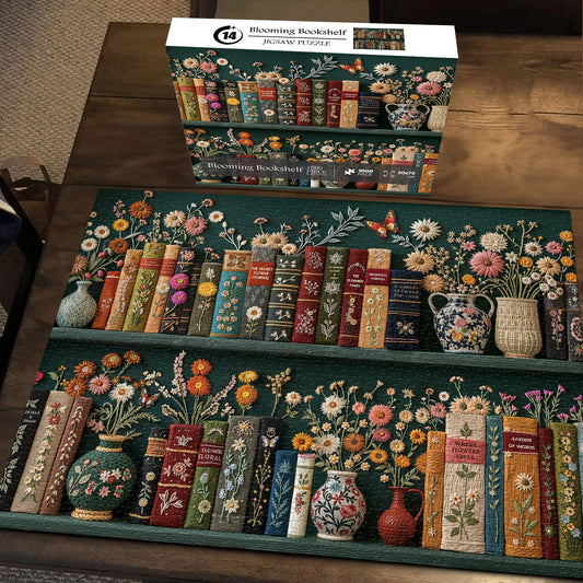 Blooming Bookshelf Jigsaw Puzzles 1000 Pieces