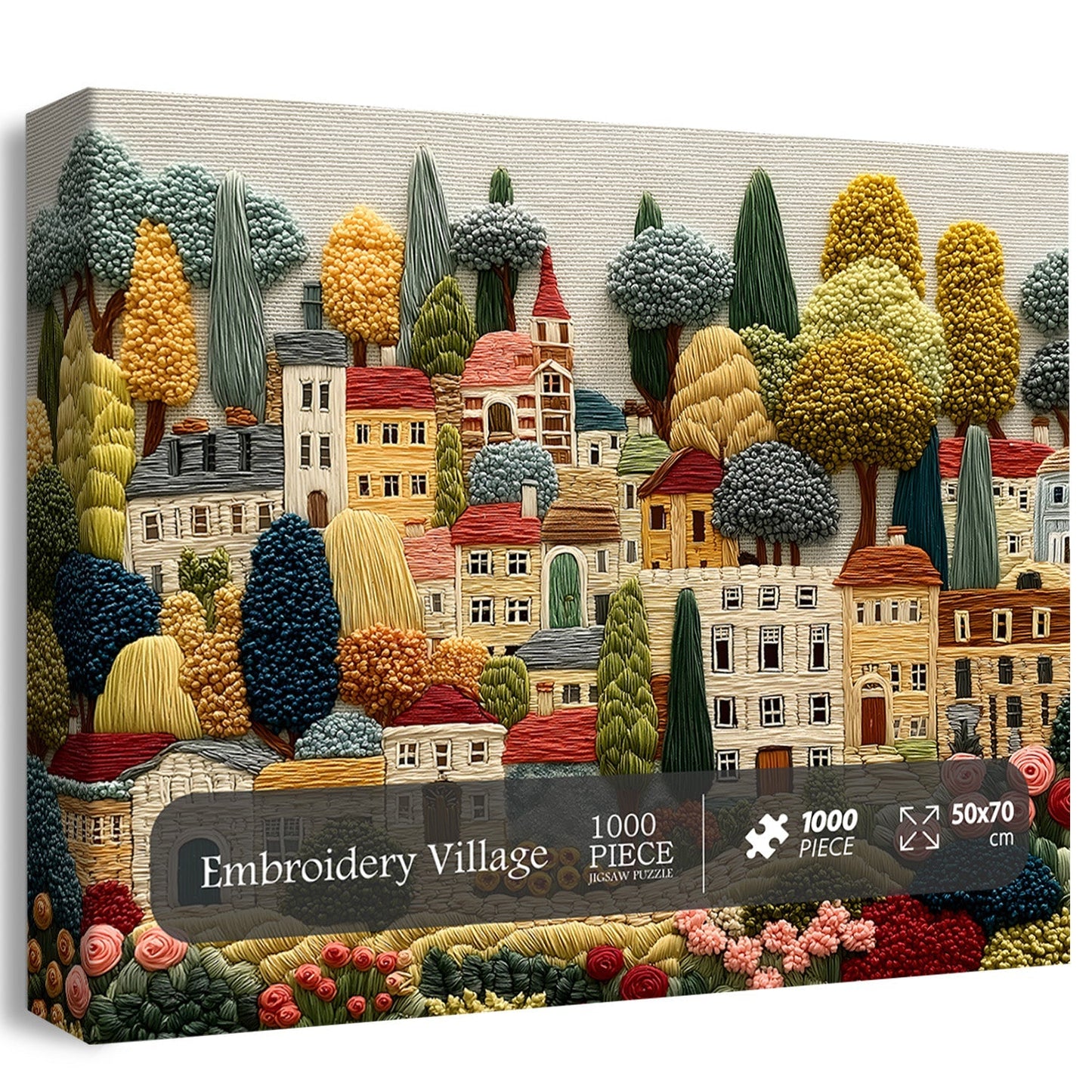 Embroidery Village Wooden Jigsaw Puzzle 1000 Pieces