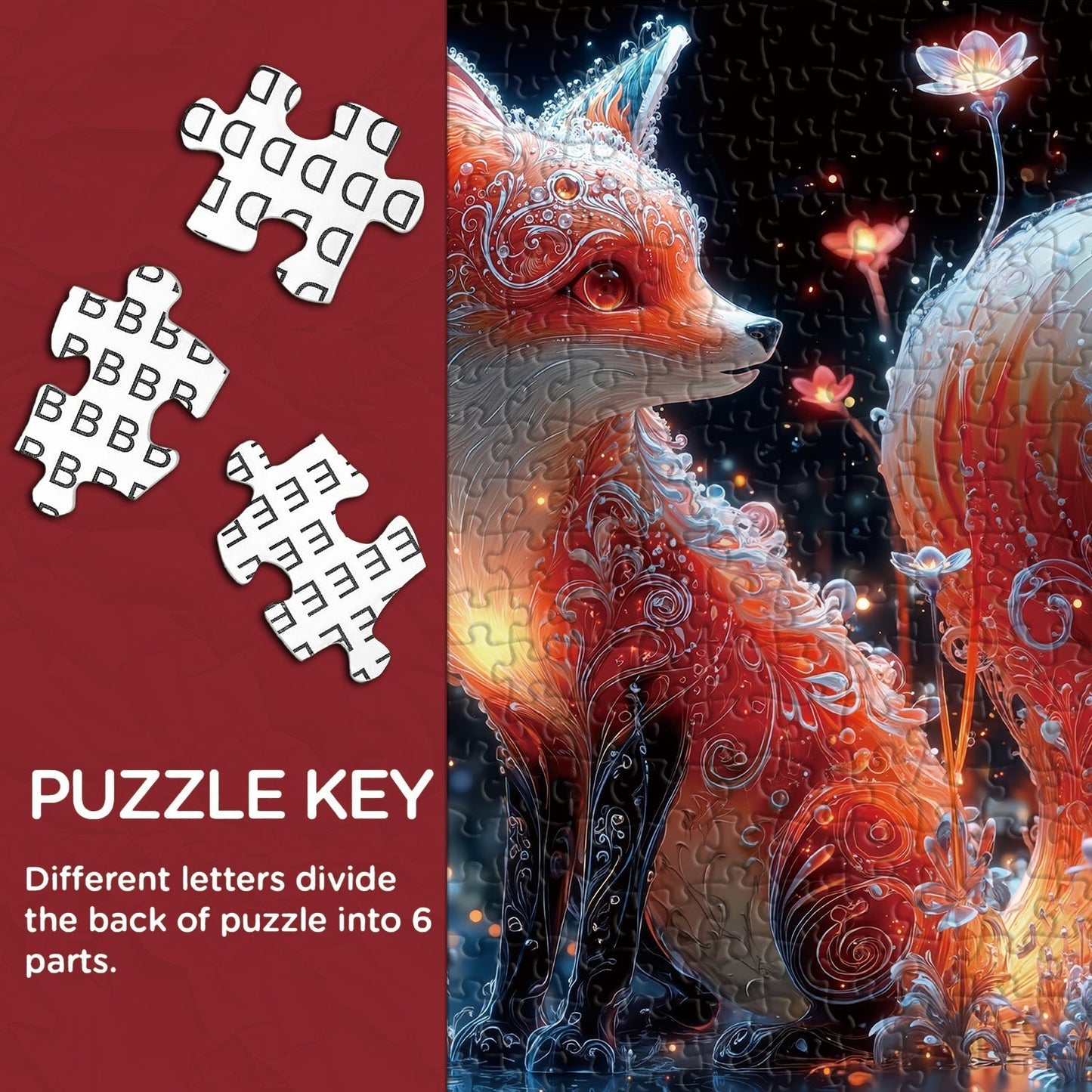 Crystal Fox Wooden Jigsaw Puzzles 1000 Pieces
